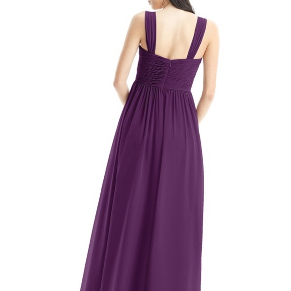 Azazie Zaphiera bridesmaid dress in Grape. - Picture 2 of 3